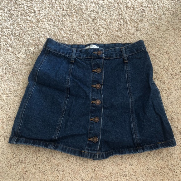 Forever 21 Button-up Jean Skirt - Picture 2 of 4